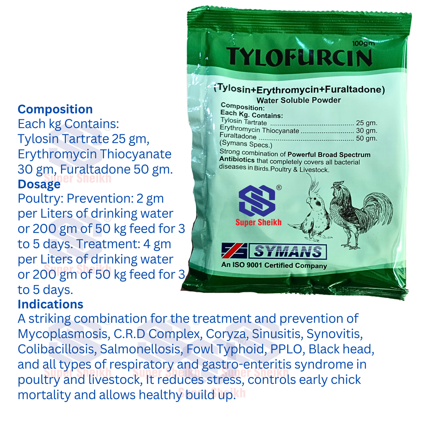 Tylofurcin Powder 20g/100g/250g