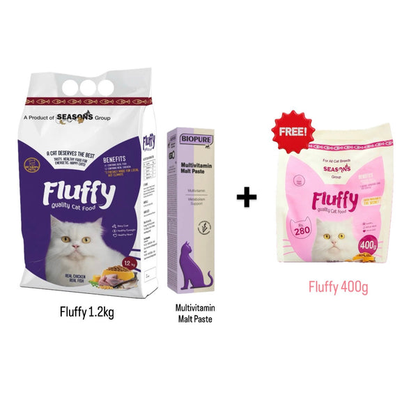 Bundle-Fluffy 1.2kg+Multivitamins Paste+Fluffy 400g FREE