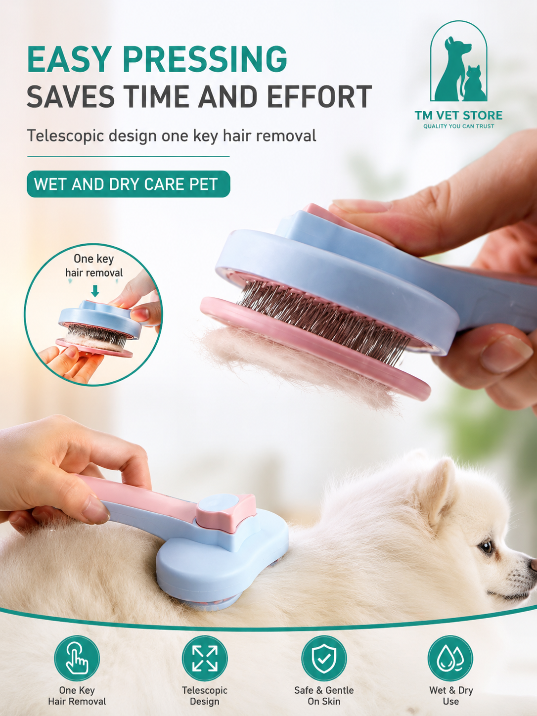 Cat-Head Brush (self cleaning comb)