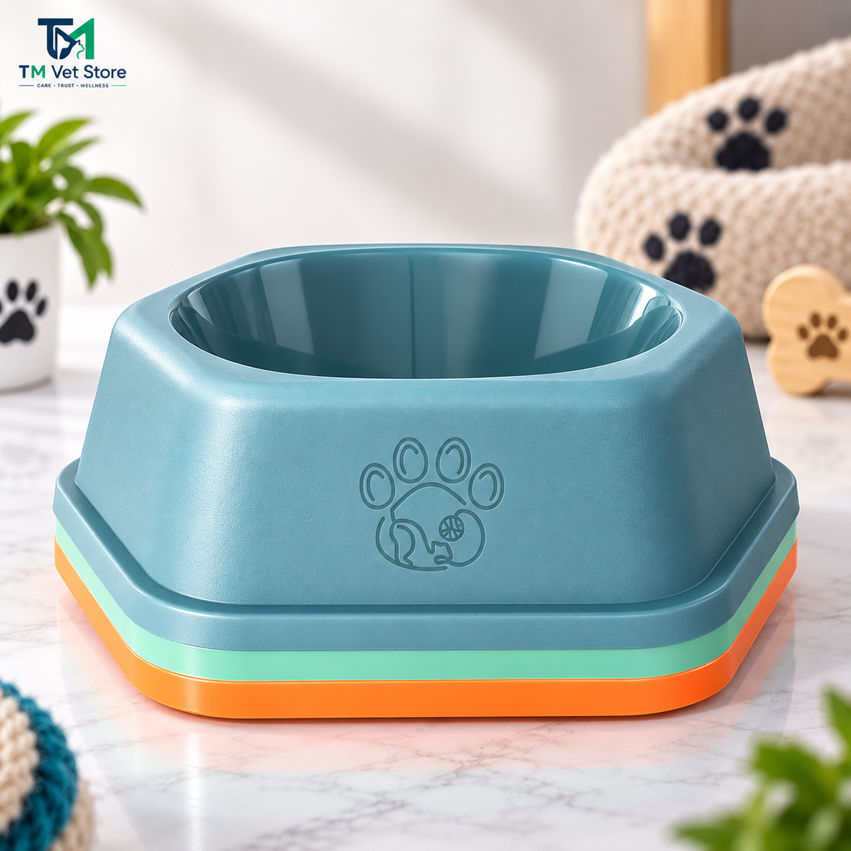 Star Shape Pet Food & Water Bowl
