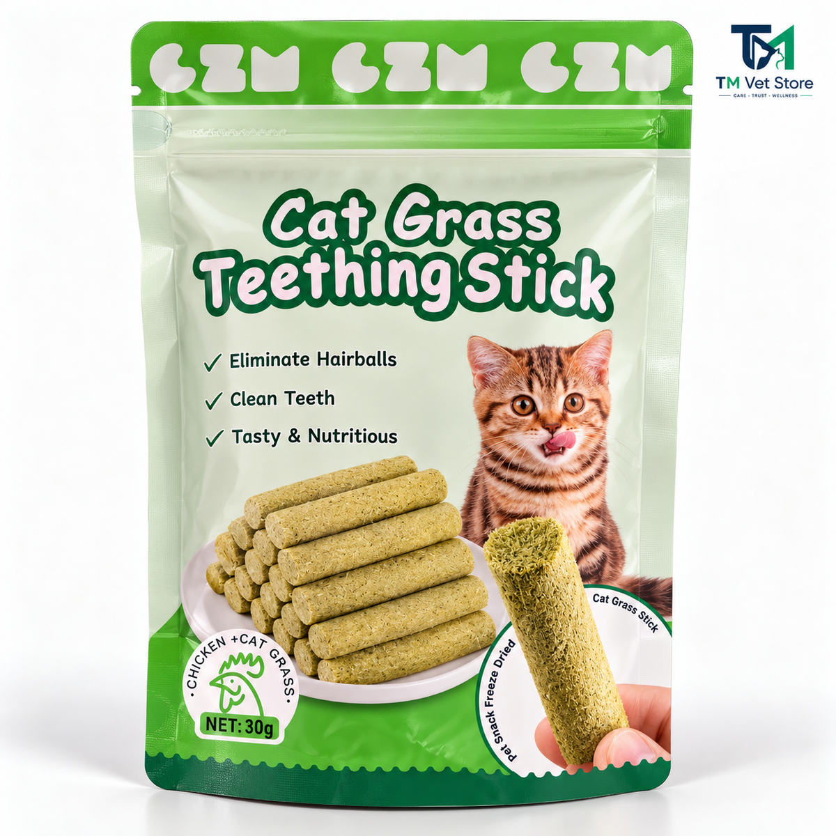 Cat Grass Teething Stick