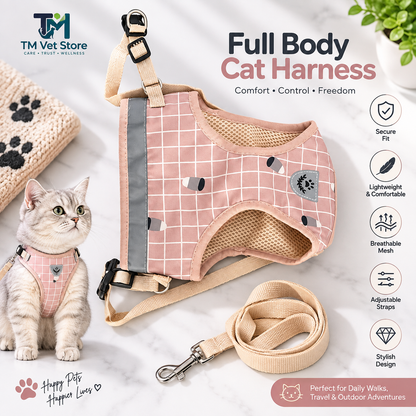 Full Body Cat Harness with Leash