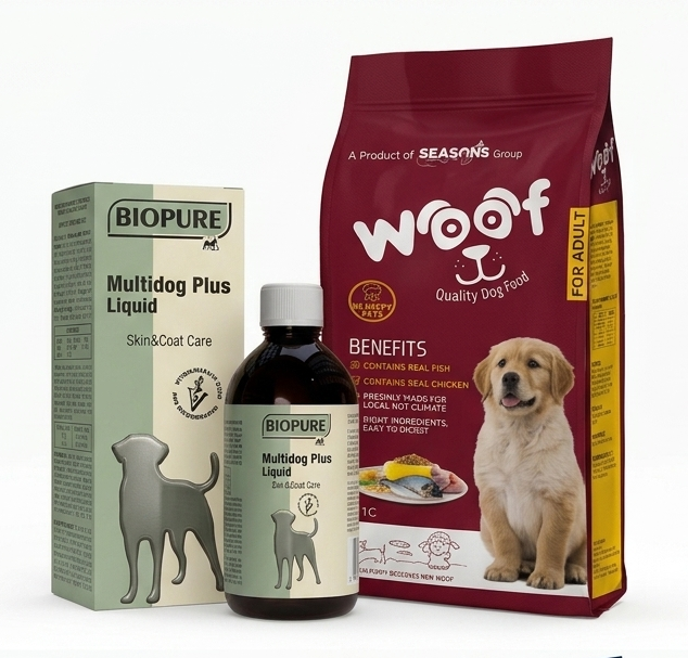 Woof Dog Food 3KG x Multidog Plus Liquid